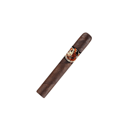 A single Deadwood Sweet Jane Corona cigar from Deadwood Tobacco, featuring a decorative and colorful band, is displayed on a white background.