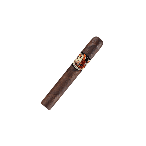 A single Deadwood Sweet Jane Corona cigar from Deadwood Tobacco, featuring a decorative and colorful band, is displayed on a white background.