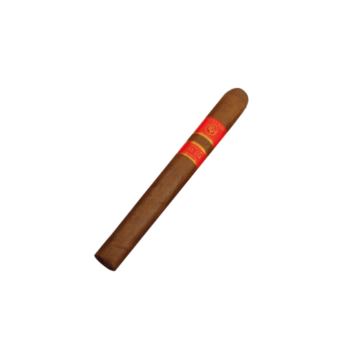 A Rocky Patel Sun Grown Toro full-bodied cigar from Rocky Patel is featured with a red and gold band against a white background.