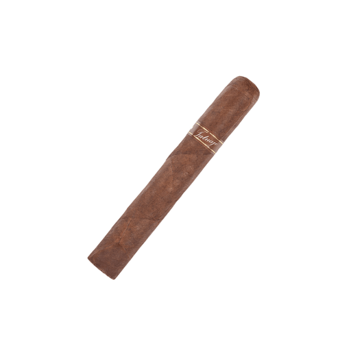 A single Tatuaje Miami Regios ultra-premium cigar, banded near the top and set against a white background, showcases the rich character unique to Tatuaje.