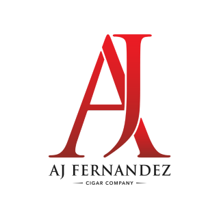 Red stylized letters "AJ" above the text "AJ Fernandez Cigar Company" on a white background.