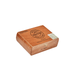Wooden cigar box with brand logo on a white background