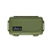 The Cigar Caddy 5 Cigar Travel Humidor by Cigar Caddy is an olive green hard plastic case with secure latches and a front logo, ideal as a waterproof cigar case or portable humidor.