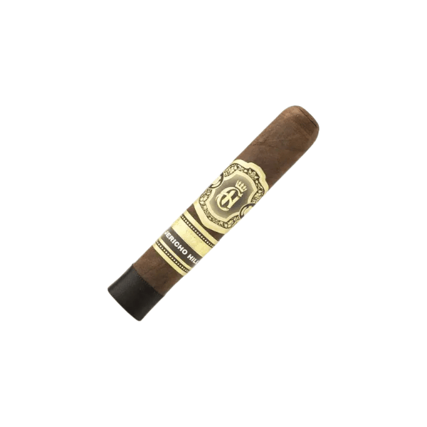 Short brown Crowned Heads Jericho Hill OBS cigar with a beige and gold label, isolated on a white background.