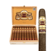 An open wooden box labeled “EP Carrillo Ascend Ridge Toro” displays cigars neatly arranged inside, while a close-up highlights a single EP Carrillo Ascend Ridge Toro cigar, showcasing its detailed band and rich Ecuadorian Habano wrapper.