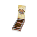 An open box of Drew Estate Isla Del Sol Maduro Toro cigars displays several coffee-infused sticks adorned with stylish bands and housed in decorative packaging, emphasizing the rich allure of the Isla Del Sol Maduro Toro.