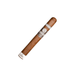 A single brown Plasencia Alma Del Campo Robusto cigar from Plasencia Cigars, featuring white bands, is displayed on a plain white background.