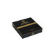 A black rectangular box labeled "Plasencia 6 Cigar Robusto Sampler" with gold accents, shown at an angle on a white background—a premium Plasencia selection of handcrafted Nicaraguan cigars.