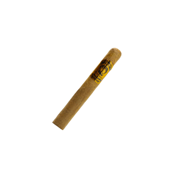 A single Warfighter 5.56 Garrison Corojo Robusto cigar by Warfighter Tobacco, with a gold and black label and a Honduran Corojo wrapper, is shown on a white background.